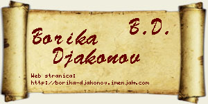 Borika Đakonov vizit kartica